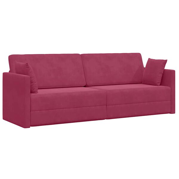 vidaXL Gulvsovesofa 200cm Vinr&oslash;d Fl&oslash;jl