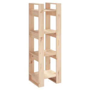 vidaXL bogreol/rumdeler 41x35x125 cm massivt fyrretr&aelig;