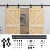 vidaXL Skyded&oslash;r 2 stk. 80 x 210 cm Massivt fyrretr&aelig;