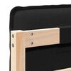 vidaXL Polstret sengegavl Naturlig og sort 135 cm Massiv fyrretr&aelig;