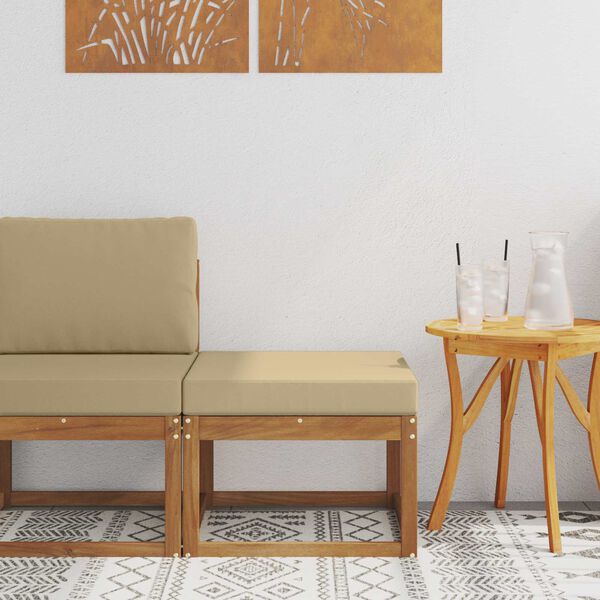 vidaXL Udend&oslash;rs puf Massivt Akacietr&aelig; Naturfarvet