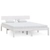 vidaXL sengestel 135x190 cm Double massivt fyrretr&aelig; hvid