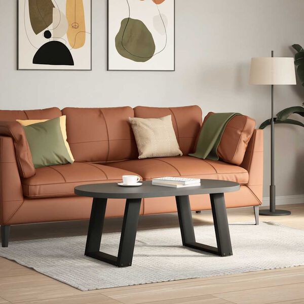 vidaXL sofabordsben U-formet 2 stk. sort 50x(42-43) cm stål