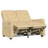 vidaXL 2-personers massagestol mikrofiberstof cremefarvet
