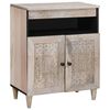 vidaXL Sideboard Bleg Hvid 60 x 33 x 75 cm Massivt mangotr&aelig;