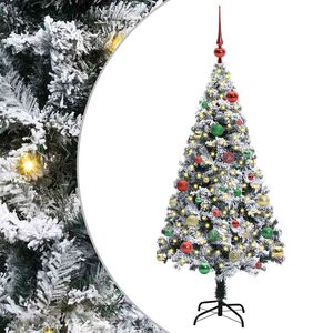 vidaXL Kunstigt juletr&aelig; med stativ Hvid 150 cm PVC og St&aring;l og Plastik