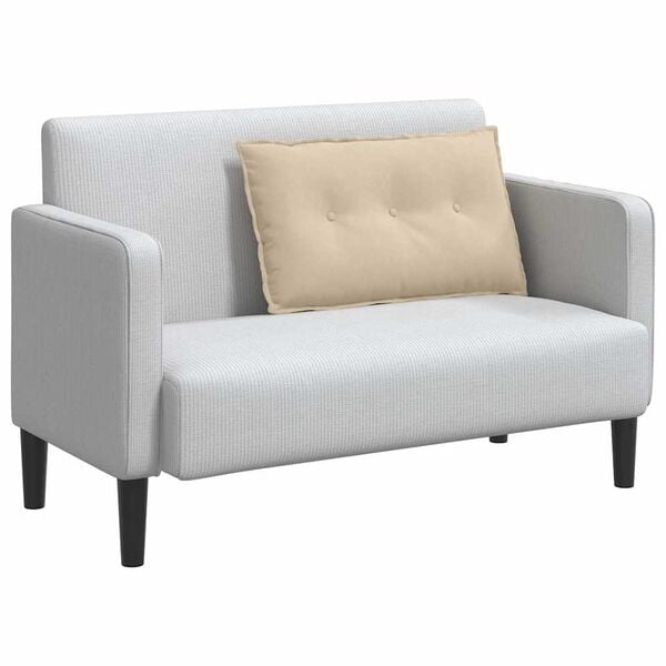 vidaXL Rygpude Creme 80 x 50 cm Mikrofiberstof