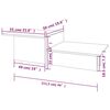 vidaXL sofabord 111,5x50x33 cm konstrueret tr&aelig; gr&aring; sonoma-eg