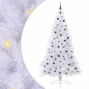 vidaXL Kunstigt juletr&aelig; Hvid 240 cm PVC og St&aring;l