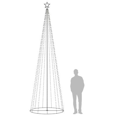 vidaXL lysende juletræ 160x500 cm 752 LED'er varmt hvidt lys