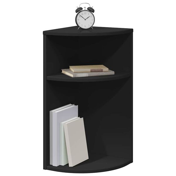 vidaXL Endebord Sort 29,6 x 29,6 x 60 cm Konstrueret tr&aelig;