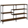 vidaXL konsolbord 160x32x95 cm konstrueret tr&aelig; brun egetr&aelig;sfarve