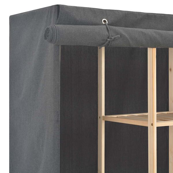 vidaXL kl&aelig;deskab 173 x 40 x 170 cm stof gr&aring;