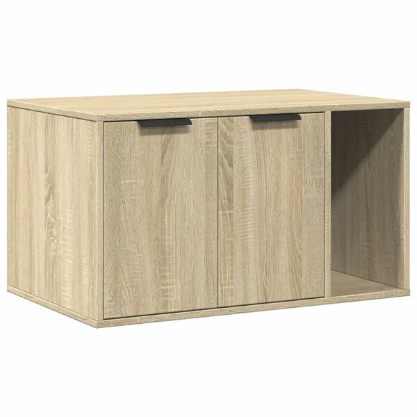 vidaXL toiletskjuler kattebakke 80x50x45 cm konstrueret tr&aelig; sonoma-eg