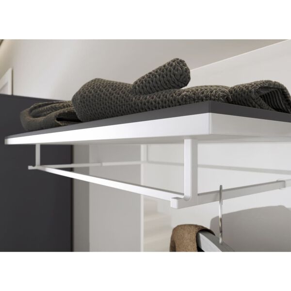 Germania knager&aelig;kke GW-Rimini 75x30x101 cm grafitgr&aring; og hvid