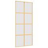 vidaXL skyded&oslash;r 90x205 cm matteret sikkerhedsglas og aluminium gylden