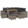 vidaXL Havesofa S&aelig;t 9 stk. Gr&aring; polyrattan