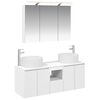 vidaXL Badev&aelig;relsesskabs&aelig;t 4 pcs Hvid 100 x 14,5 x 70 cm