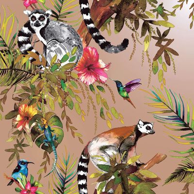 DUTCH WALLCOVERINGS tapet Lemur rosenguld
