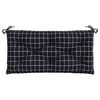 vidaXL hynde til haveb&aelig;nk 110x50x7 cm oxfordstof ternet sort