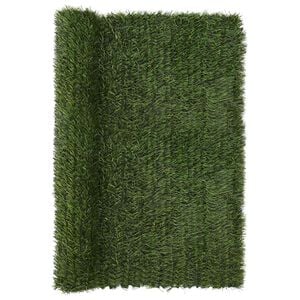 vidaXL Kunstigt hegn Lys gr&oslash;n 1,5 x 4 m PVC og St&aring;l