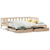 vidaXL daybed med udtr&aelig;k og skuffer uden madras 90x190 cm