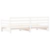vidaXL daybed med udtr&aelig;k 90x200 cm massivt fyrretr&aelig; hvid