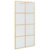 vidaXL Walk-in brusev&aelig;g Guld 100 x 195 cm h&aelig;rdet glas