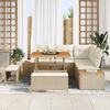 vidaXL Havesofa S&aelig;t 8 pcs Beige polyrattan