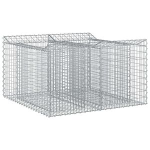 vidaXL Gabion h&oslash;jbed S&oslash;lv