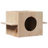vidaXL kattehus 51x35x30 cm massivt fyrretr&aelig;