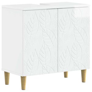 vidaXL Badev&aelig;relsesskabsunder DELFT Hvid h&oslash;jglans 59,5 x 31,5 x 59 cm