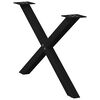 vidaXL sofabordsben X-formet 2 stk. sort 70 x (42-43) cm st&aring;l
