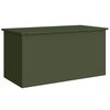 vidaXL Have opbevaringspude kasse Galvaniseret st&aring;l 100 x 50,5 x 50 cm