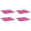 vidaXL hynder til havestol 4 stk. 40x40x4 cm stof pink
