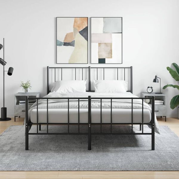 vidaXL sengeborde 2 stk. 40x35x47,5 cm konstrueret tr&aelig; betongr&aring;