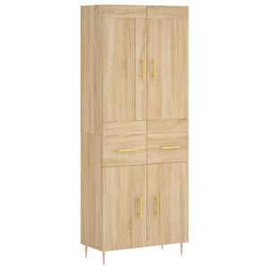 vidaXL h&oslash;jskab 69,5x34x180 cm konstrueret tr&aelig; sonoma-eg