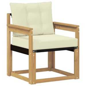 vidaXL Udend&oslash;rs sofa Massiv akacietr&aelig; og Textilene Hvid