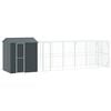 vidaXL Fuglebur Antracit 824 x 208 x 247 cm Galvaniseret st&aring;l