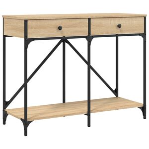 vidaXL konsolbord 100x39x78,5 cm konstrueret tr&aelig; sonoma-eg