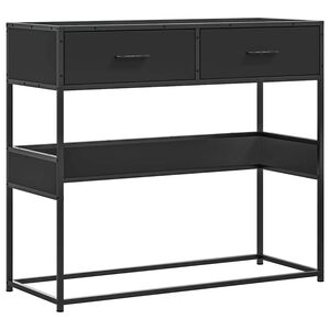 vidaXL konsolbord 90x35x80 cm konstrueret tr&aelig; sort