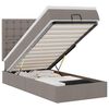 vidaXL ottoman seng med madras 100x200 cm stof gråbrun