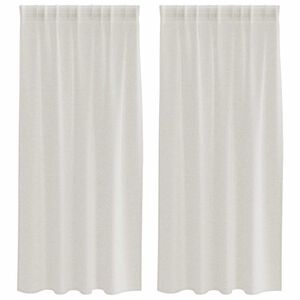 vidaXL Voile Gardin med gardiner 2 pcs Creme 175 x 140 cm Polyester