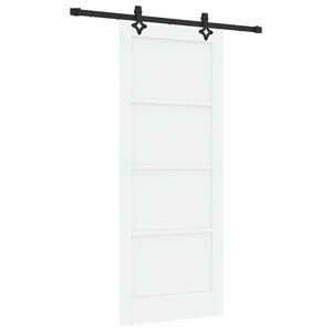 vidaXL Skyded&oslash;r ORKDAL Hvid 83 x 202 cm Massivt fyrretr&aelig;