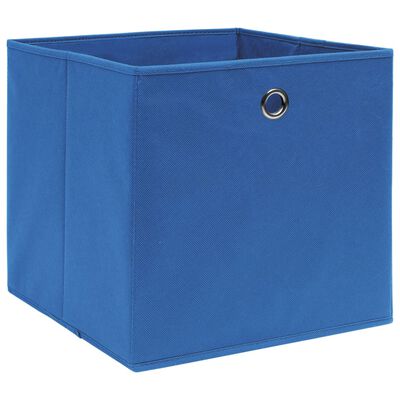 vidaXL opbevaringskasser 4 stk. ikke-vævet stof 28x28x28 cm blå