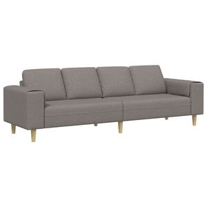 vidaXL Stue Sofa Gr&aring;brun 250 x 77 x 76 cm Polyester