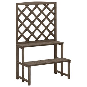 vidaXL plantestativ med espalier 70x42x115 cm massivt grantr&aelig; gr&aring;