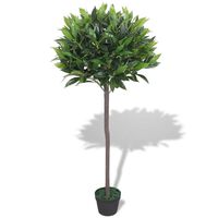 vidaXL kunstigt laurbærtræ med potte 125 cm grøn