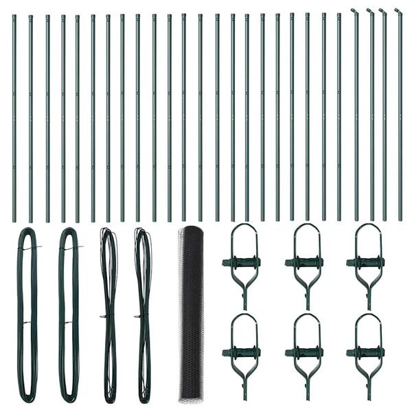 vidaXL Hegnsp&aelig;l Gr&aring; 50 x 1,2 m (36 mm net) St&aring;l og PVC