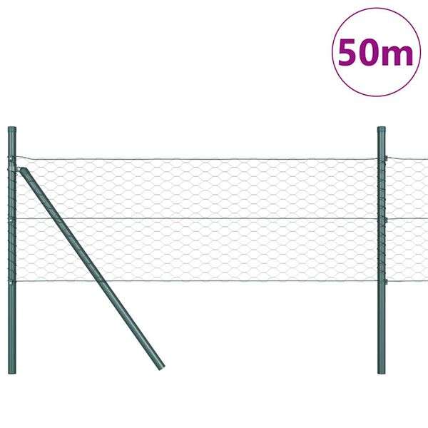 vidaXL Hegnsp&aelig;l Gr&aring; 50 x 0,5 m (36 mm net) St&aring;l og PVC